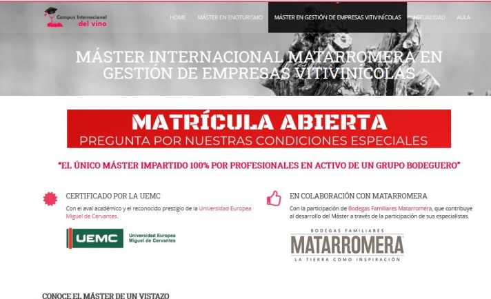 7º Máster Gestión Empresas Vitivinícolas Matarromera