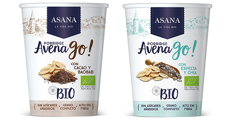 Nuevos desayunos bio: Porridge On The Go con cacao y baobab y con espelta y chía