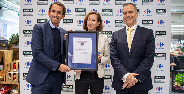 Carrefour, primera empresa de la gran distribución certificada por Aenor como desperdicio cero