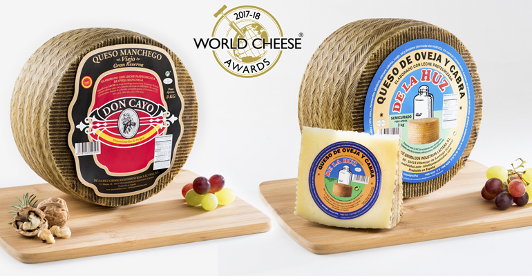 Queso de Oveja-Cabra de la Huz y manchego Don Cayo, sendas medallas de oro en los World Cheese Awards