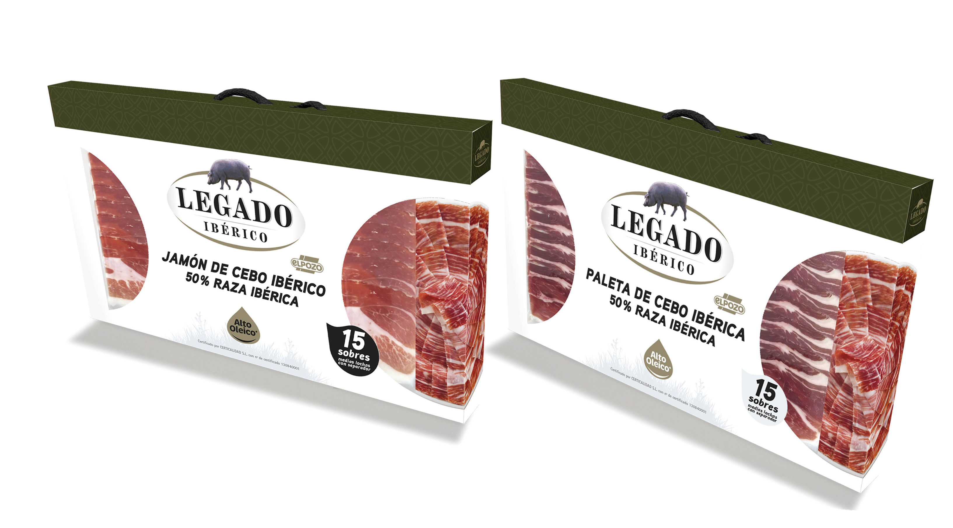 Estuches de loncheados de jamón y paleta ‘Legado Ibérico’