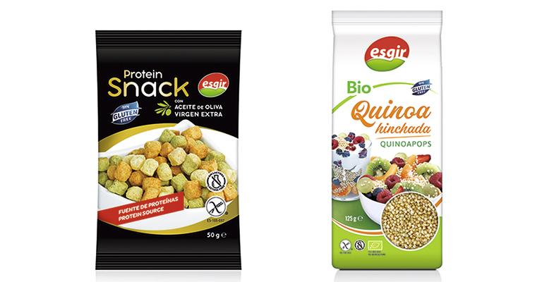 Snack de legumbres que aporta proteínas y quinoa hinchada eco