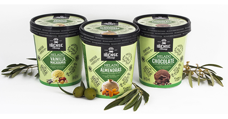 Innovador helado con base de aceite de oliva, apta para veganos, intolerantes a la lactosa y celiacos