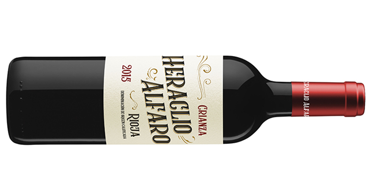 Rioja de crianza con la nueva imagen de marca Heraclio Alfaro