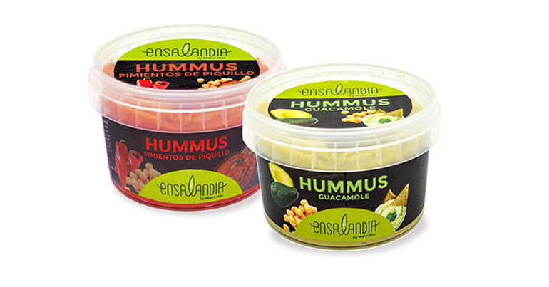 Sorprendentes hummus con guacamole y hummus de piquillo de Navarra