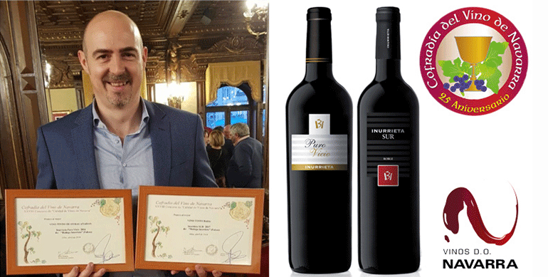 El XXVIII Concurso de Calidad de Vinos DO Navarra organizado por la Cofradía del Vino, eligió a Bodega Inurrieta para dos de sus seis premios anuales.