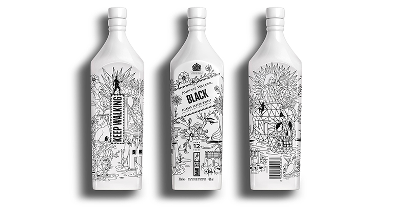 El whisky Johnnie Walker presenta una edición limitada con diseño de Okuda San Miguel