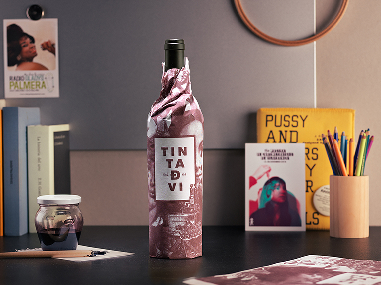 Crean la primera etiqueta elaborada exclusivamente con tinta de vino
