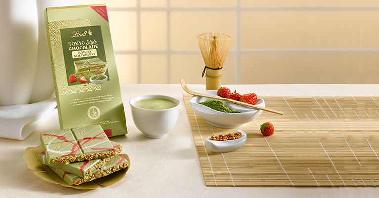 Chocolate Lindt con matcha
