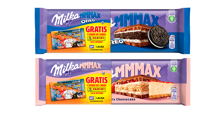 Chocolates Milka con cromos de Laliga de regalo