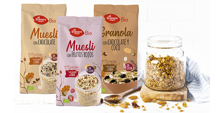  Mueslis, granola sin gluten y los cereales para niños, nuevas propuestas para el desayuno de cultivo ecológico