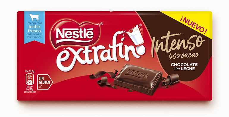 Extrafino Intenso, el chocolate con leche de siempre ahora con un 40% de cacao