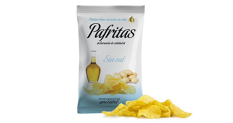 Patatas Fritas Sin Sal añadida, artesanas y con aceite de oliva 100%