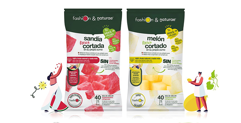 Snack saludable de sandía y melón Naturae de Fashion, formato doypack