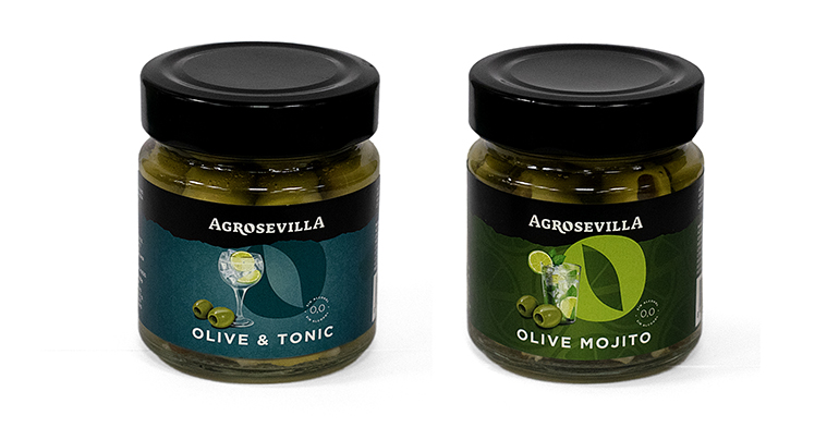 Innovadoras aceitunas infusionadas, en salsa con Parmigiano DOP o para dipear con aguacate