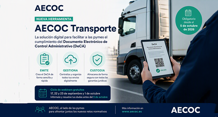 AECOC lanza una herramienta para ayudar a las pymes a adaptarse al nuevo Documento Electrónico de Control Administrativo (DeCA)