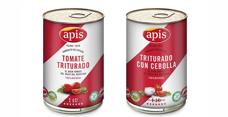 El Tomate Triturado 100% Natural de Apis estrena imagen