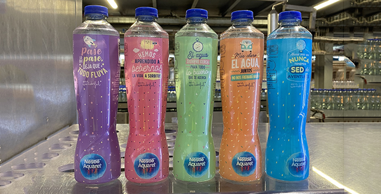 Nestlé Aquarel amplía su porfolio de botellas fabricadas con plástico reciclado y reciclable  
