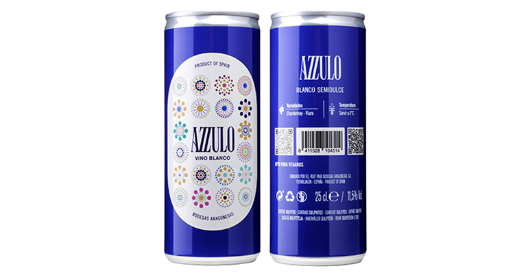Vino Azzulo: formato en lata para este blanco semidulce pensando en los más jóvenes
