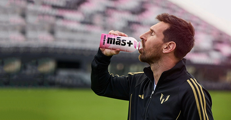 Leo Messi bebida