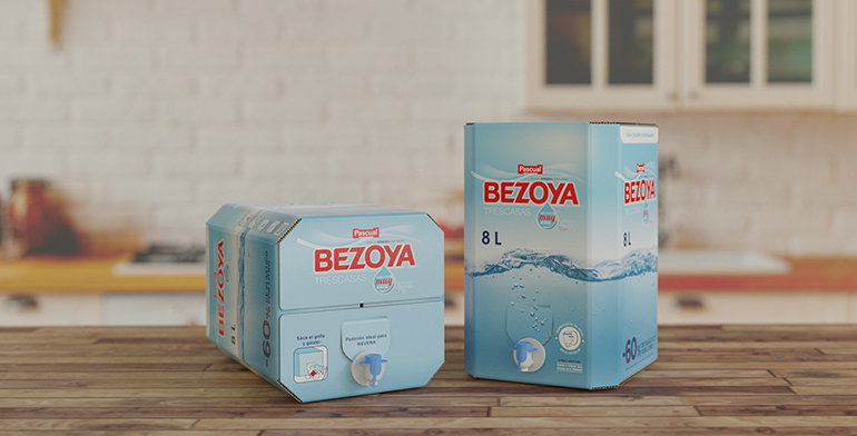 Agua Bezoya estrena envase Bag in Box octogonal