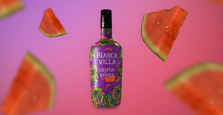 Bianca Villa Sandía y Tequila, nueva crema de licor ligera y de intenso color rosa