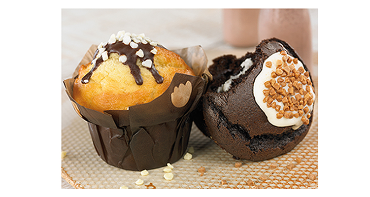 Irresistibles tulipes con muffins de chocolate blanco y con leche