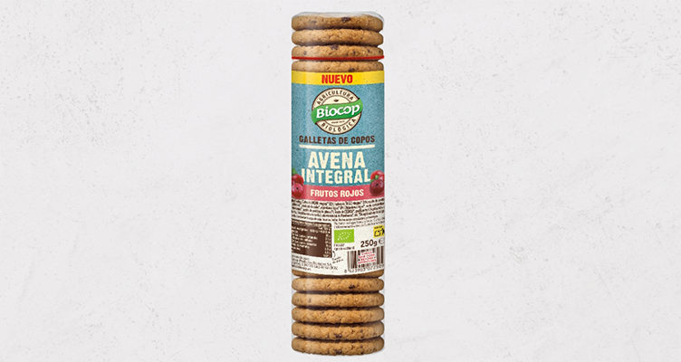 Galletas de avena integral y frutos rojos
