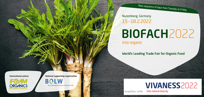 Las ferias de producción ecológica Biofach y Vivaness se celebrarán del 26 al 29 de julio en Nuremberg 