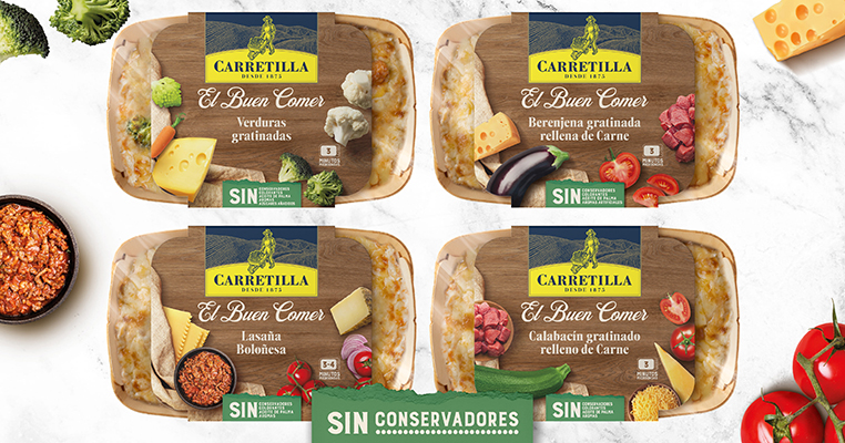 Carretilla platos preparados gratinados