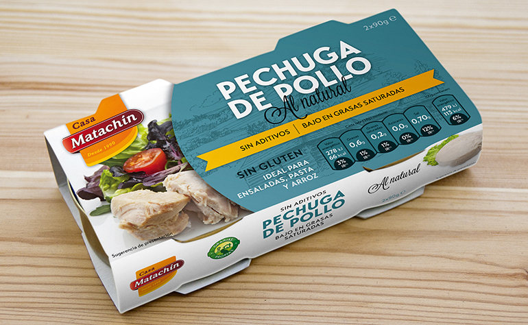 Pechuga de pollo al natural y en aceite de oliva