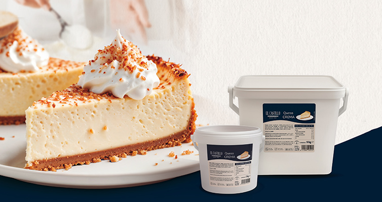 Queso crema de alto rendimiento para el canal horeca