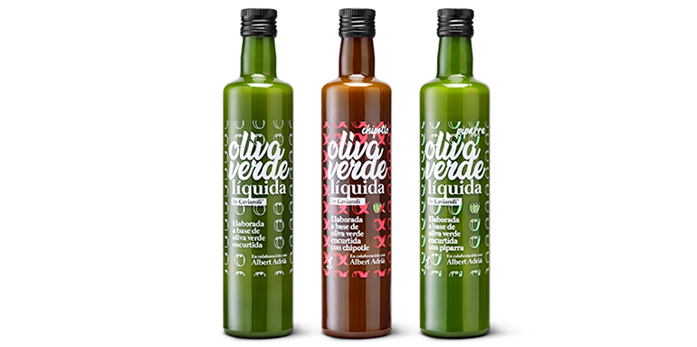  Tres salsas de oliva verde líquida con la firma de  Caviaroli y Albert Adrià 