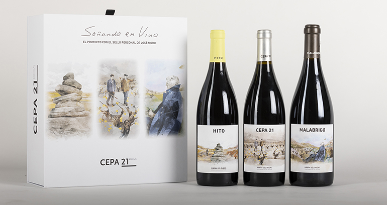 Estuches de vino Cepa 21 para regalar Ribera de Duero esta Navidad