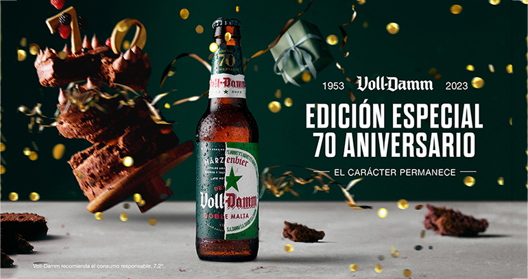 Voll-damm cerveza 70 aniversario