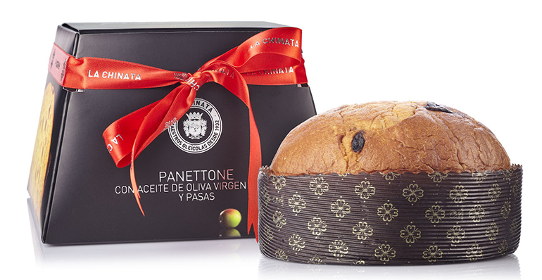 Esponjoso Panettone a la española con aceite virgen extra y pasas