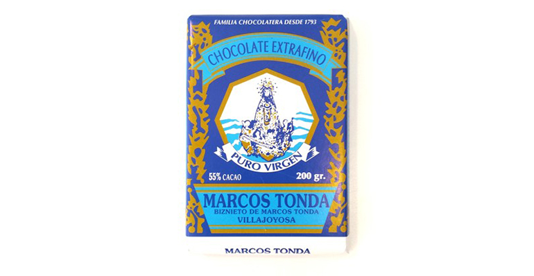 Chocolates Marcos Tonda presenta la tableta extrafino de La Virgen en tableta de 200 gramos