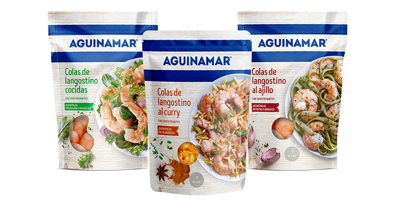 Colas langostino curry Aguinamar