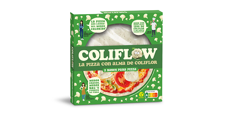 Bases de pizza Coliflow, a base de coliflor e ingredientes saludables