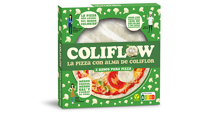 Las bases de pizzas Coliflow siguen su tendencia  al alza: han venido 100.000 unidades en el último cuatrimestre