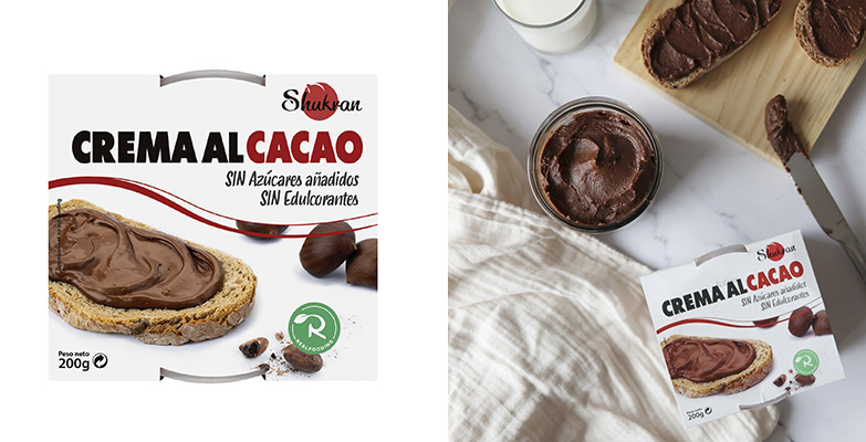 La crema al cacao de Shukran Foods se incorpora a los lineales de Eroski