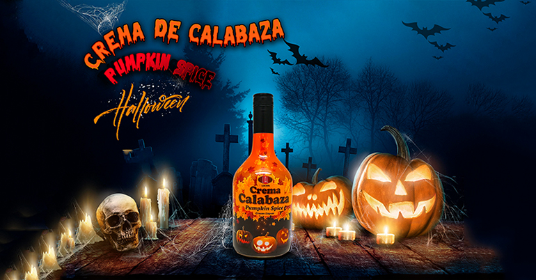 Crema de licor de calabaza picante pensada para Halloween 2023