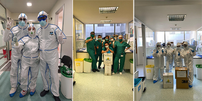 Aemedsa colabora en la lucha contra el Covid-19 donando 100 trajes químicos al hospital Santa Lucía de Cartagena