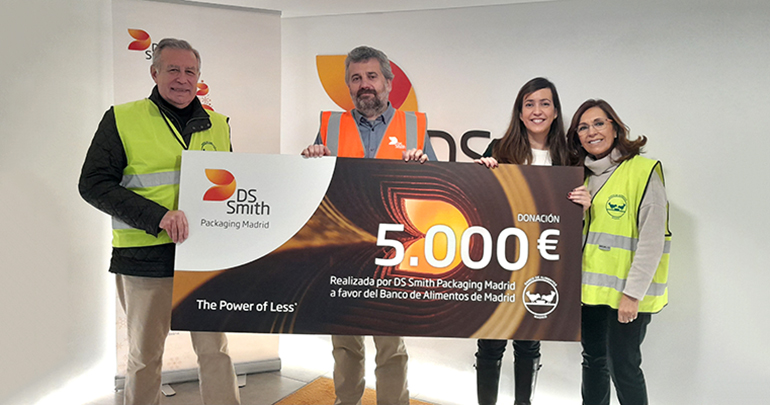 DS Smith Packaging Madrid dona 5.000 euros al Banco de Alimentos