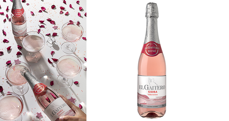 El Gaitero Rosé, la sidra chispeante con aroma fresco a manzana y cítricos