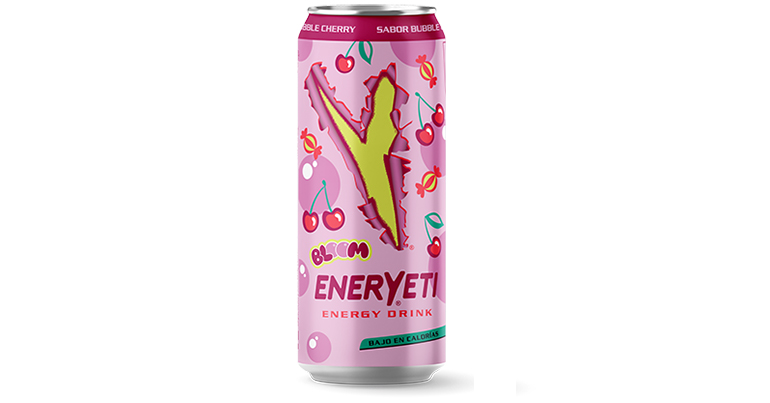 Bebida energética con sabor a chicle de cereza