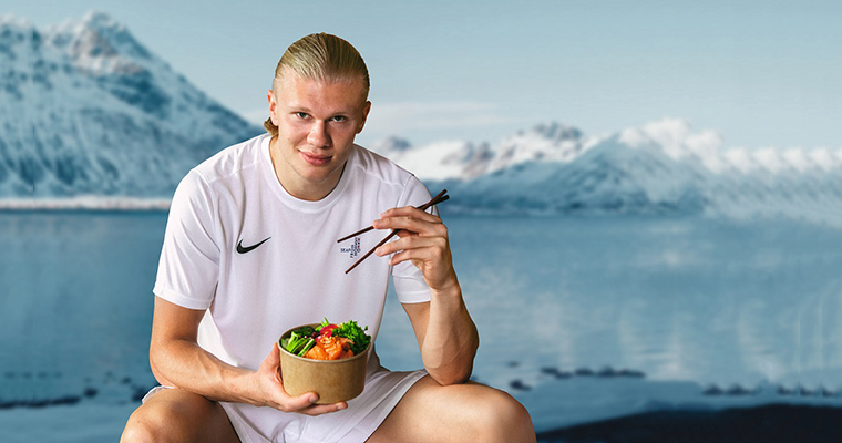 Nueva campaña del futbolista Erling Haaland para Mar de Noruega