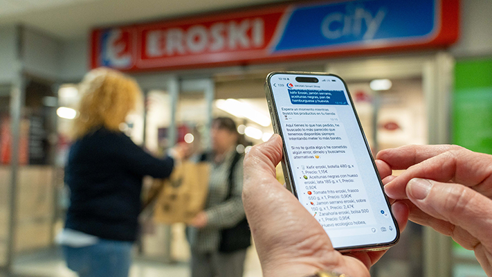 Eroski smart shop compra por Whatsapp