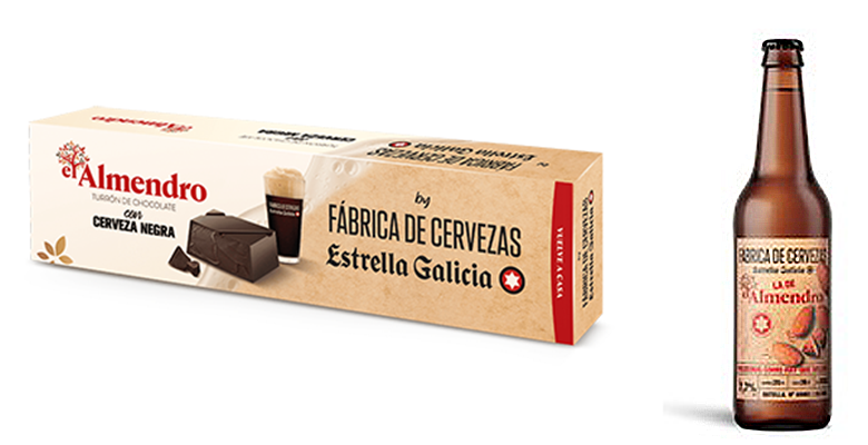 turrón El Almendro cerveza