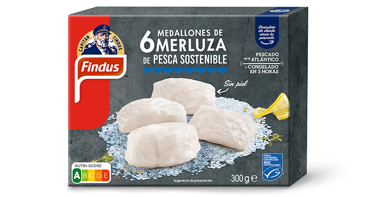 Medallones y filetes de merluza con certificado de pesca sostenible